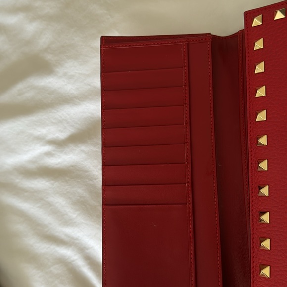 PRICE DROP! NEW Valentino wallet clutch with gold studs - Picture 6 of 7